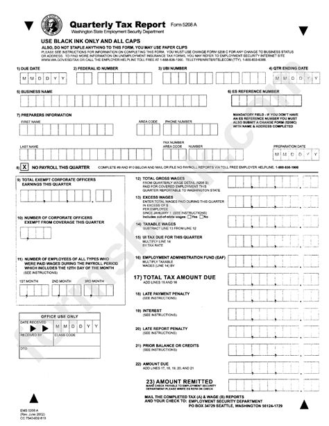 form 5208a washington state.